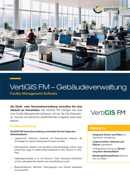 VertiGIS FM Gebäudeverwaltung